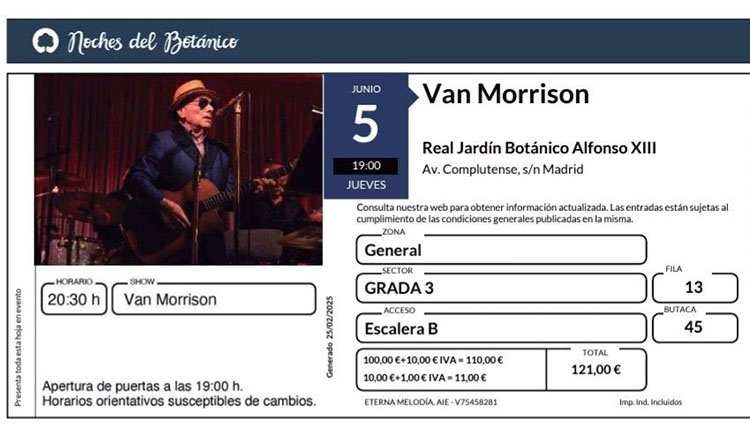 Entrada concierto 05-06-21